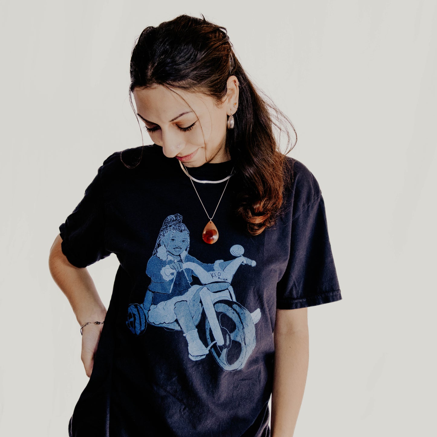 Money Grooves - Tricycle T-Shirt - Black w/ Blue